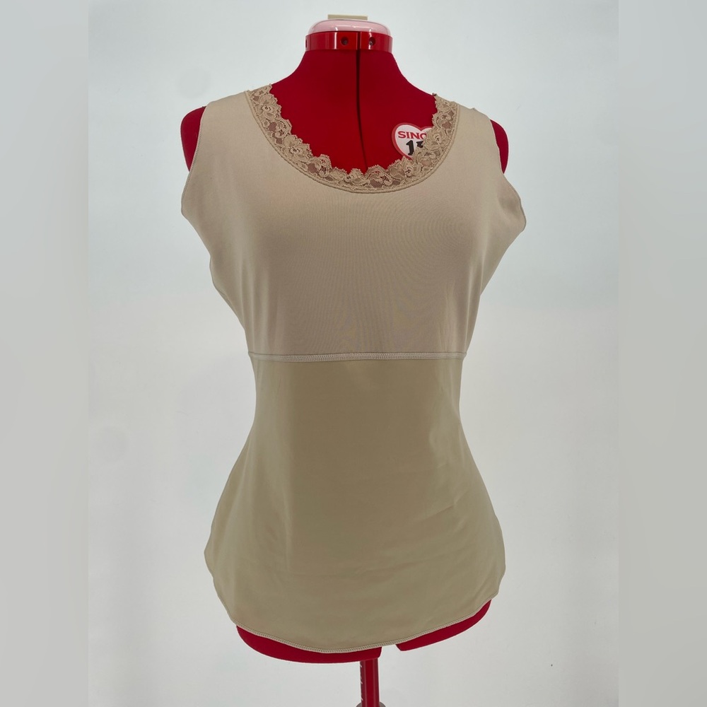 2FOR$30 SPANX XL Nude Shaping Tank With Lace Trim / Undergarments / Shapewear